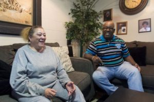 Billy and Tegwin “Frosty” Washington, sitting in their home in Walter P. Taylor Homes on Thursday, are excited about the Knoxville Community Development Corp.’s Five Points master plan that is creating a $10 million, 90-unit senior living development in the Five Points community